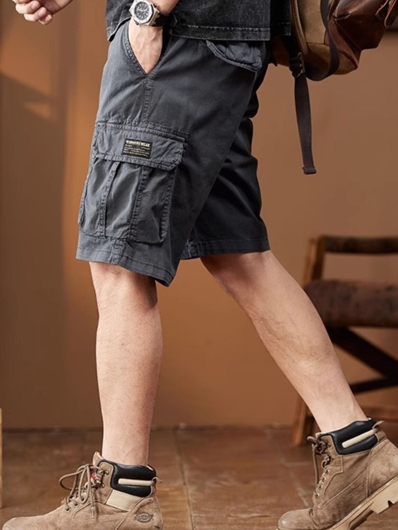 Men's Plus Size Casual Cargo Shorts - cas7m