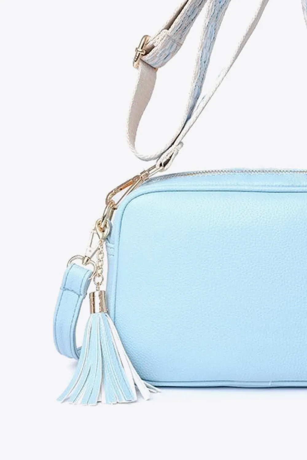 PU Leather Tassel Crossbody Bag - cas7m