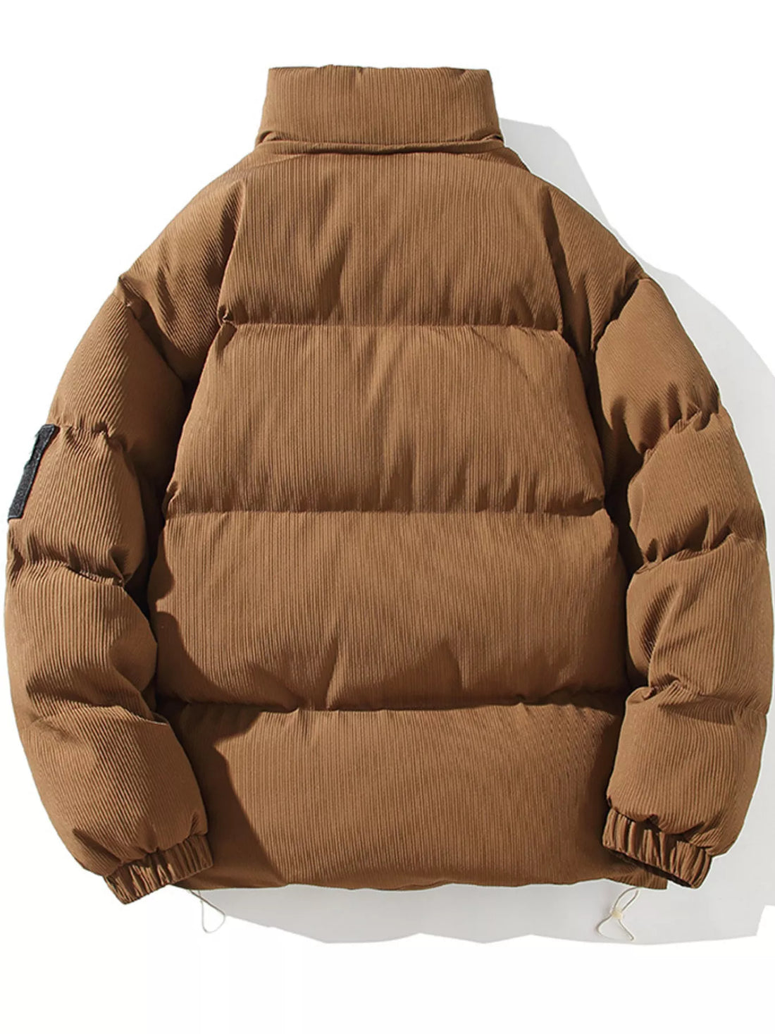 Men's Plus Size Zip Up Long Sleeve Puffer Jacket - cas7m