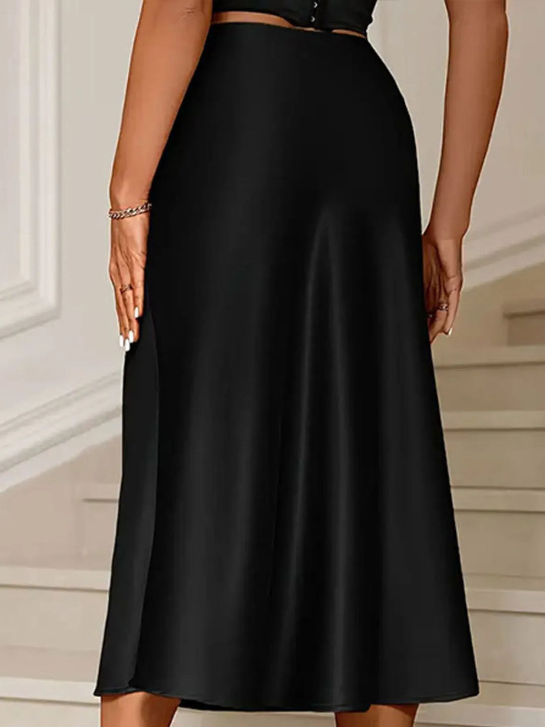 Satin Midi Mermaid Skirt - cas7m