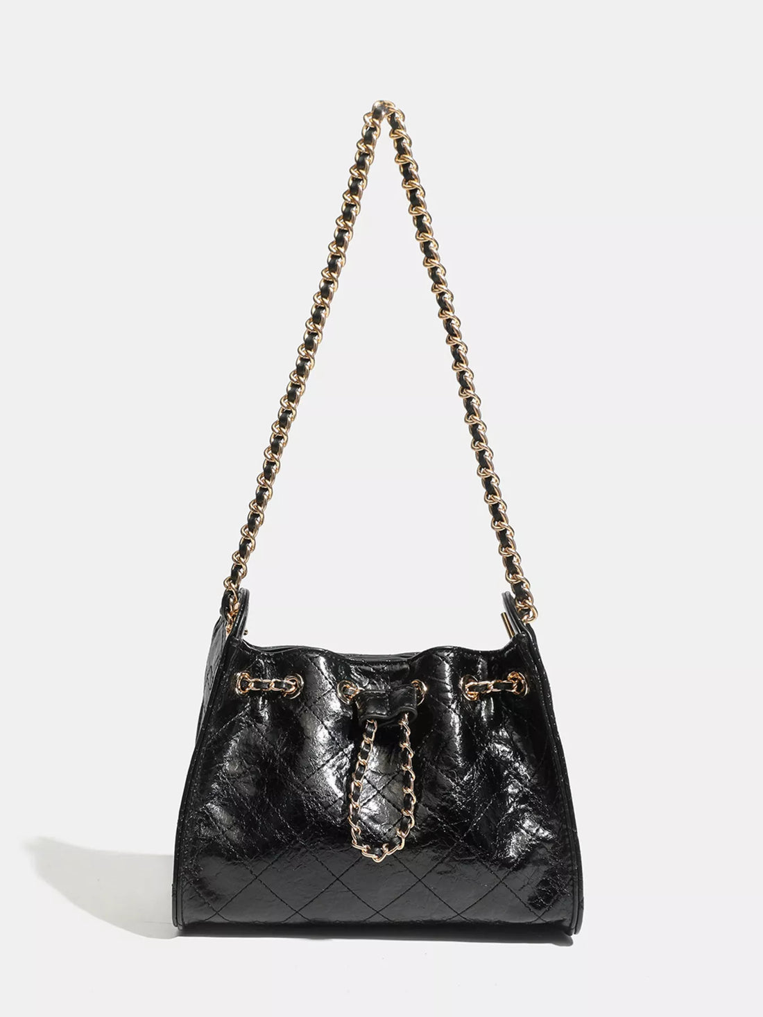 Quilted Chain Crossbody Bag - cas7m