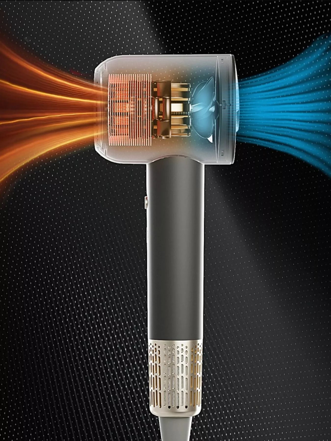 Salon-Quality Ionic Hair Dryer with Fast-Dry & Heat Control - cas7m