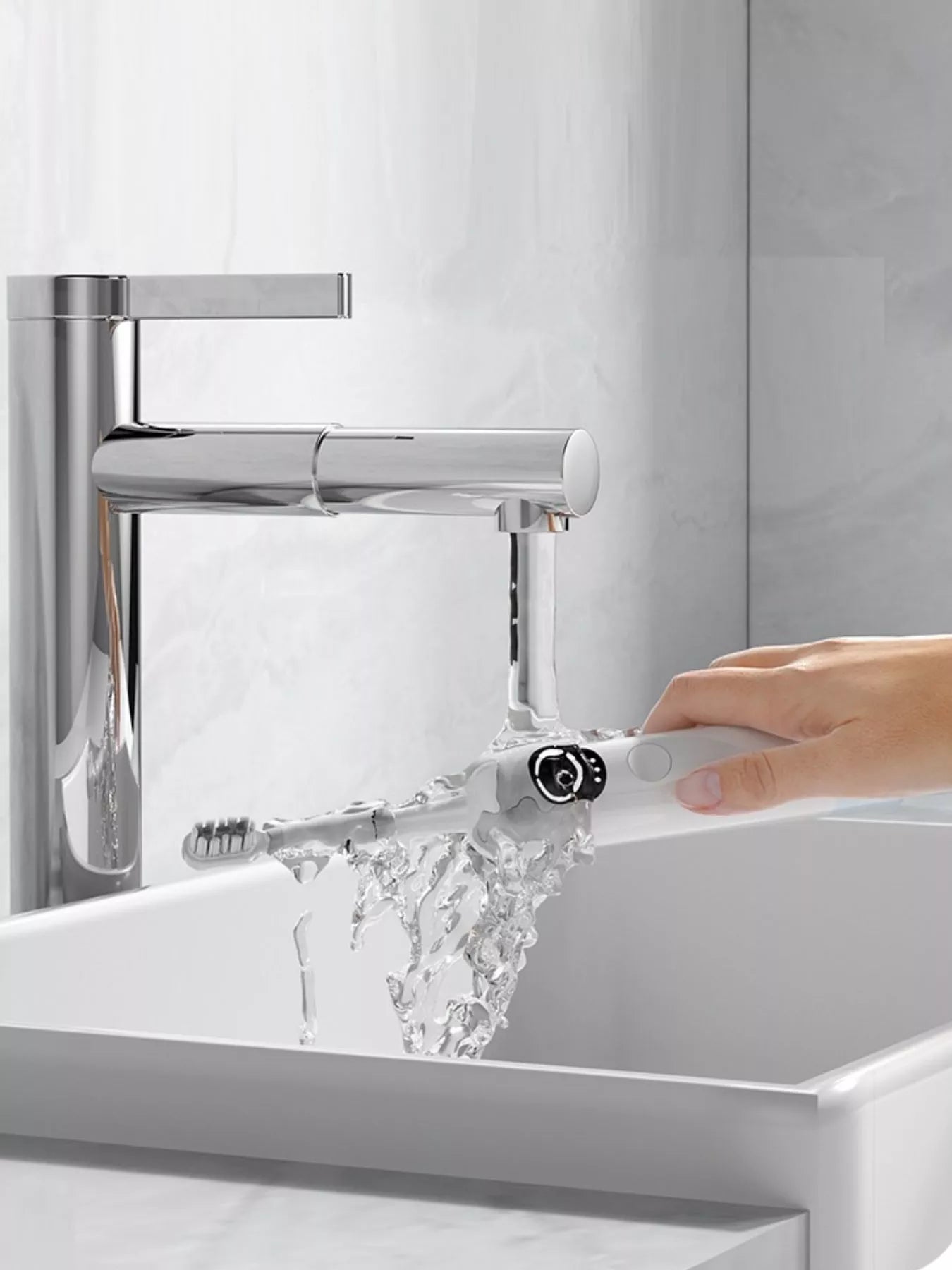 Smart Electric Toothbrush: Sleek, Portable, High-Tech Cleaning - cas7m
