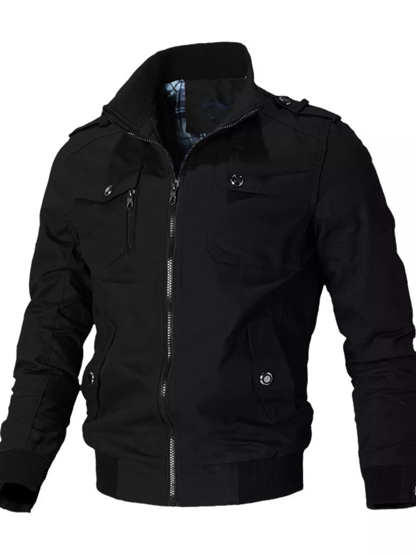 Men's Plus Size Casual Zip Up Lightweight Jacket - cas7m