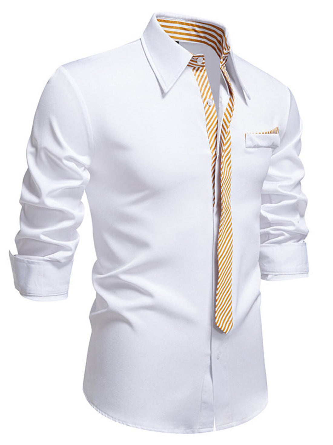 Men's Button Up Long Sleeve Shirt - cas7m