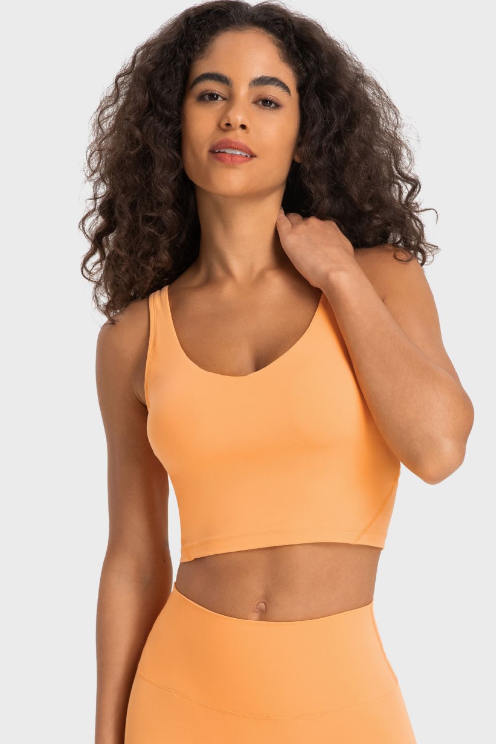 Millennia Deep V-Neck Crop Sports Bra - cas7m