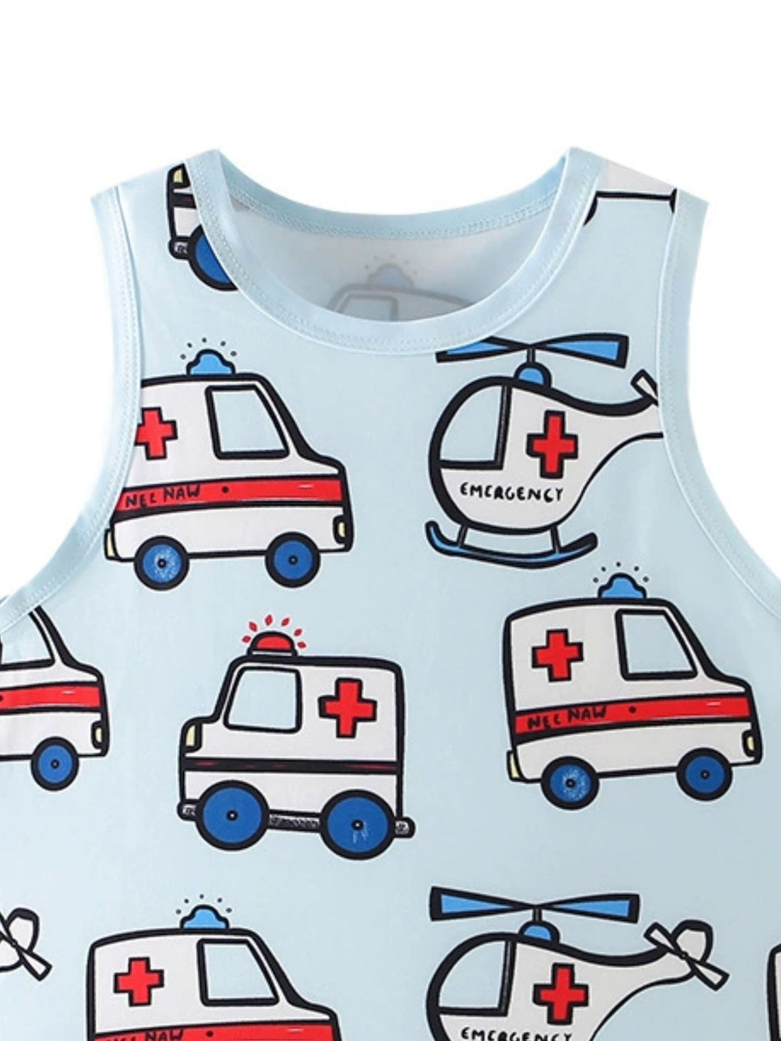 Children's Vehicle Print Tank - cas7m