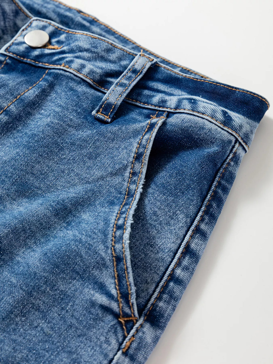 Seam Detail Loose Fit Cropped Jeans - cas7m