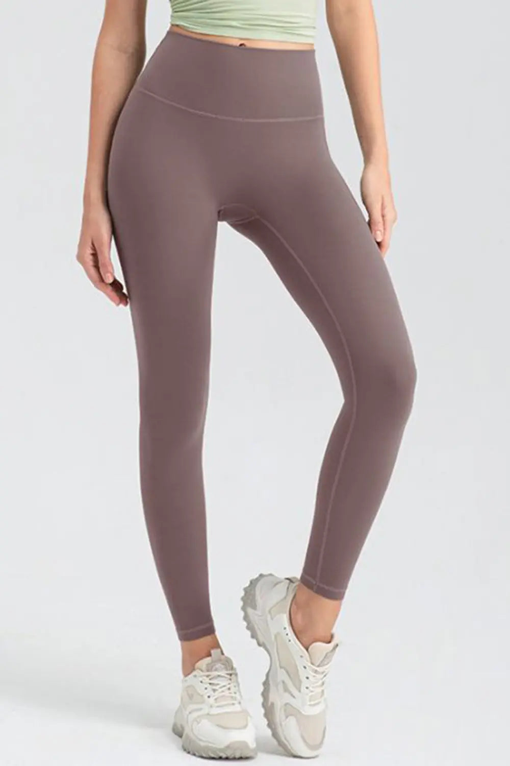 Wide Waistband High Waist Sport Leggings - cas7m