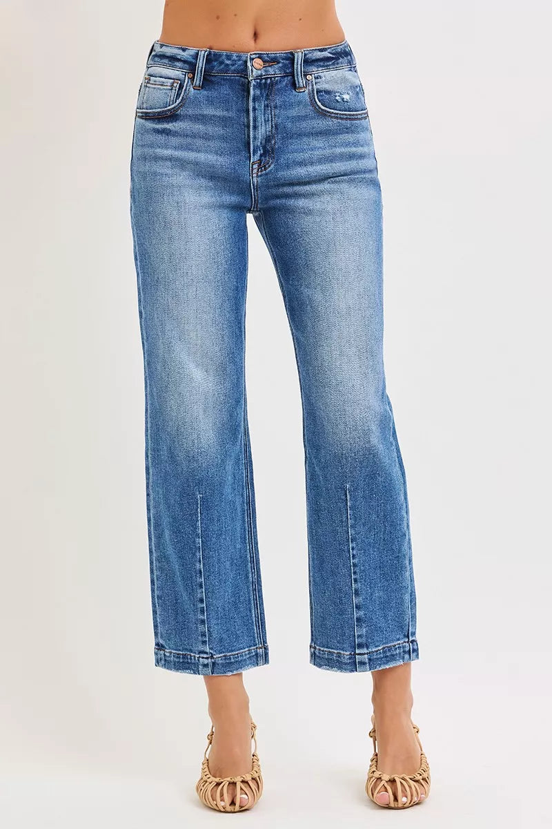 RISEN High Rise Crop Boyfriend Tapered Jeans - cas7m