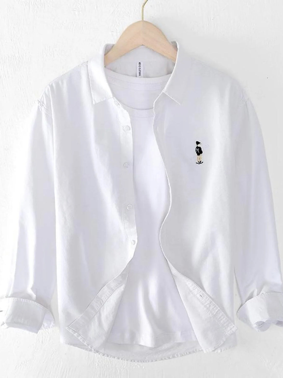 Men's Button Up Long Sleeve Shirt - cas7m