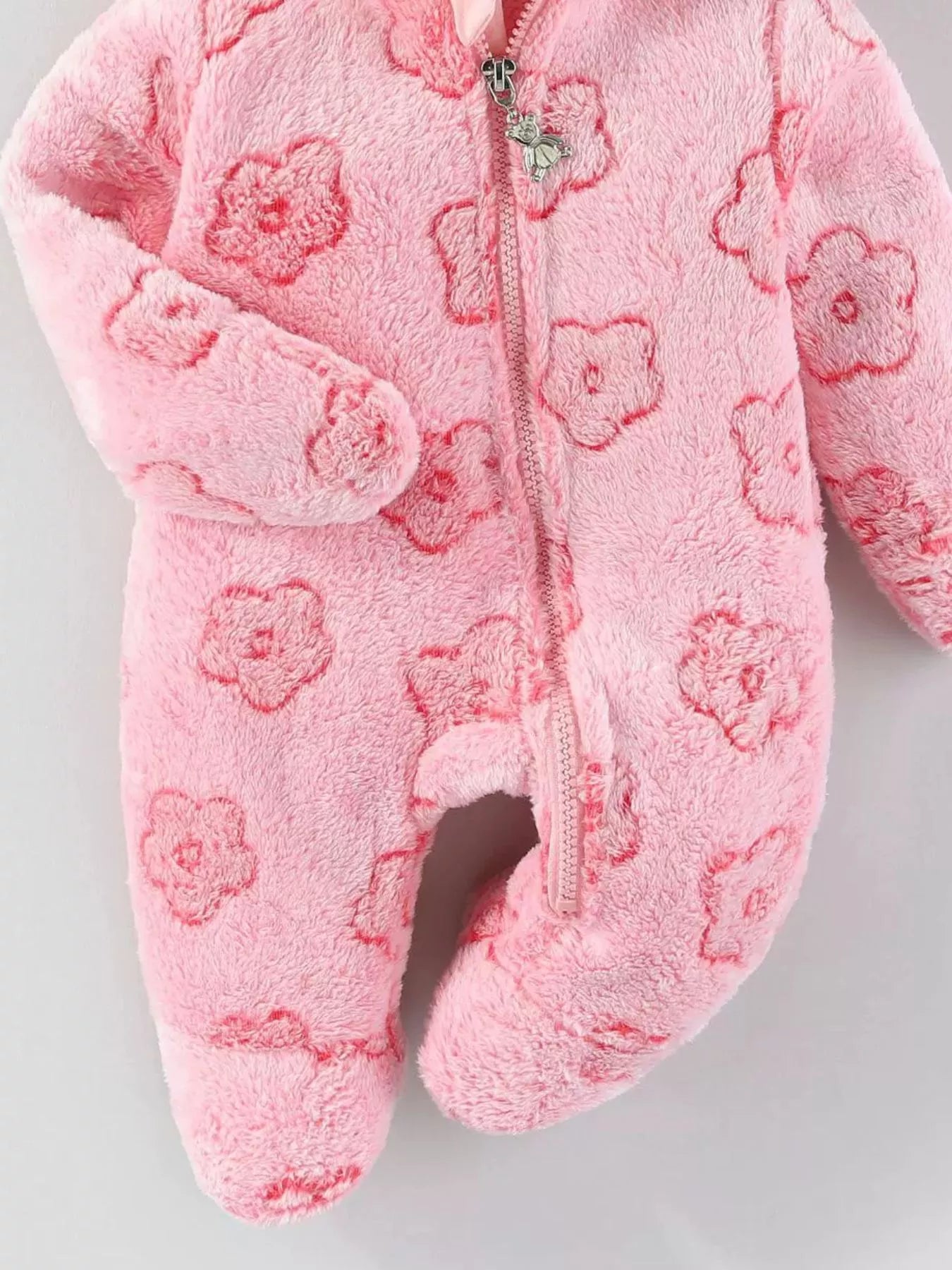 Children's Plush Hooded One-Piece - cas7m