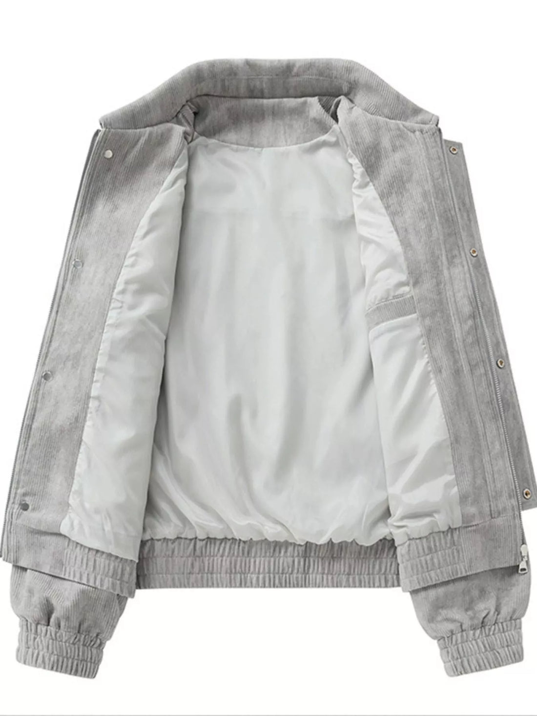 Men's Plus Size Casual Corduroy Snap-Down Jacket - cas7m