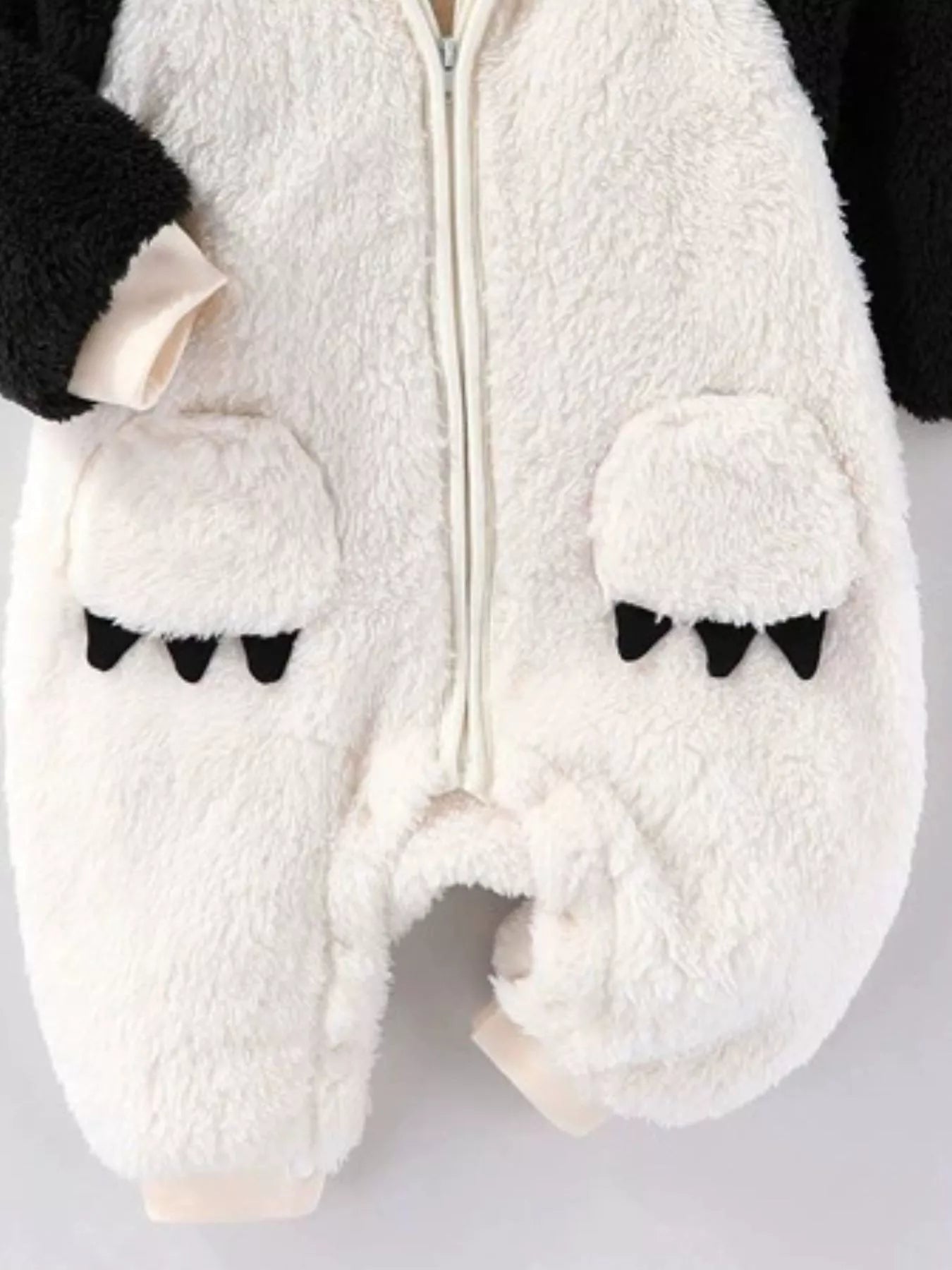 Children's Animal Plush Hooded One-Piece Jumpsuit - cas7m