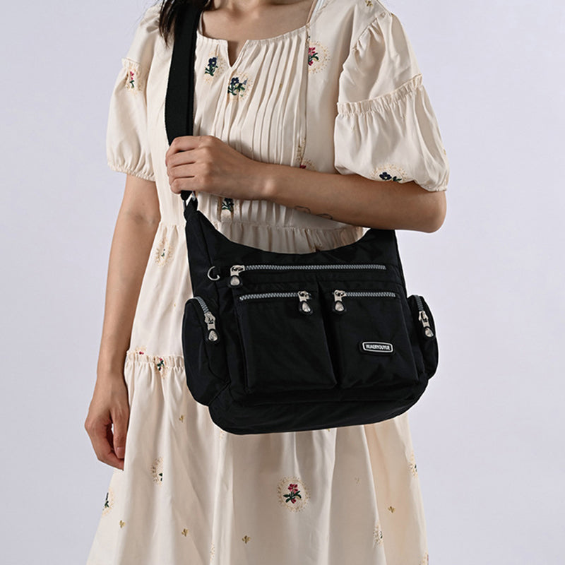 Retro European Nylon Messenger Bag - Stylish Colors & Versatile Use - cas7m