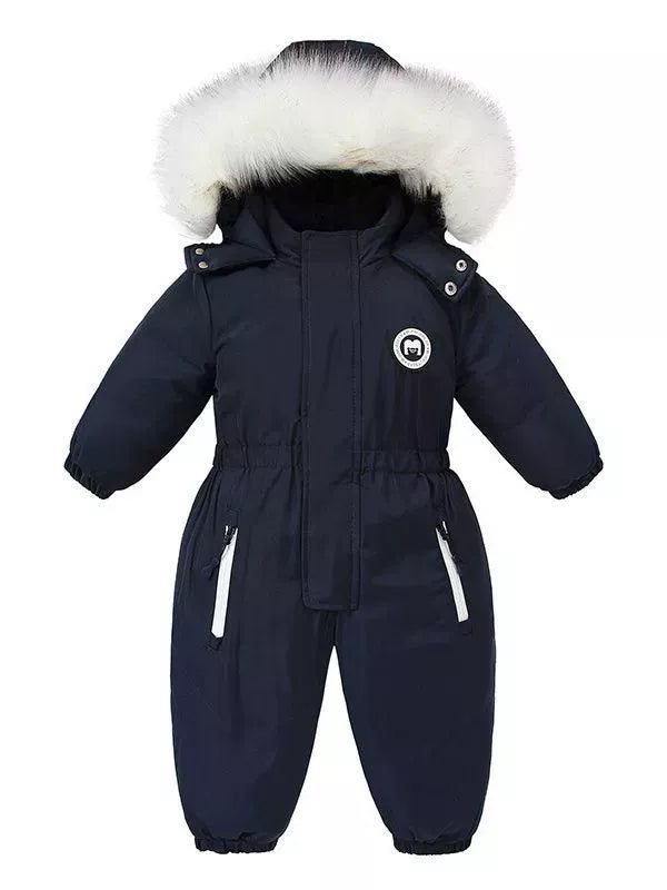 Children's Faux Fur Hood One-Piece - cas7m