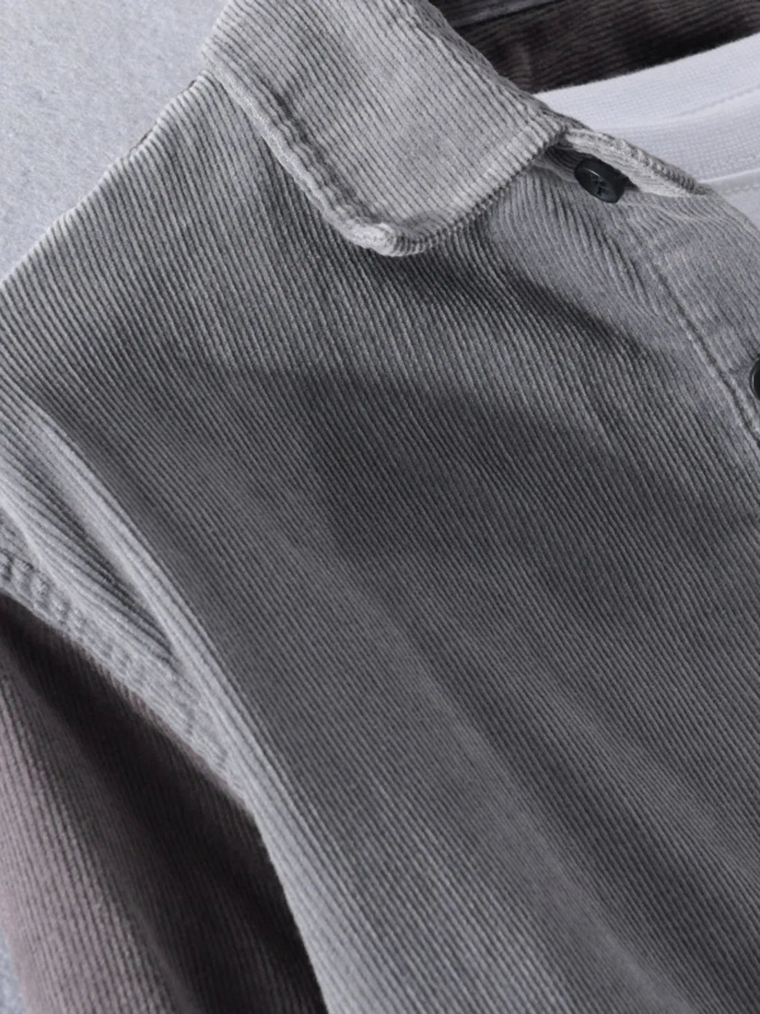 Men's Plus Size Button Up Long Sleeve Shirt - cas7m
