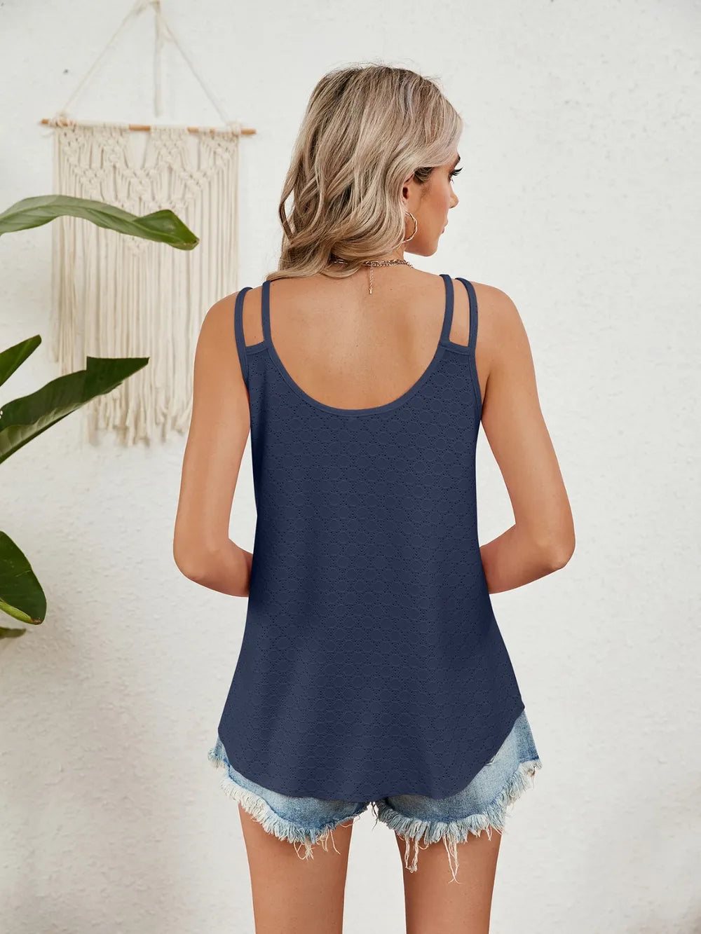 Florira Cutout Eyelet Tank - cas7m
