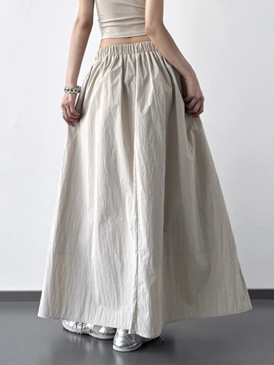 Pleated Maxi Skirt - cas7m