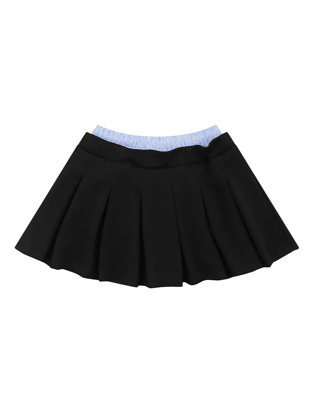 Drawstring Pleated Mini Skirt - cas7m