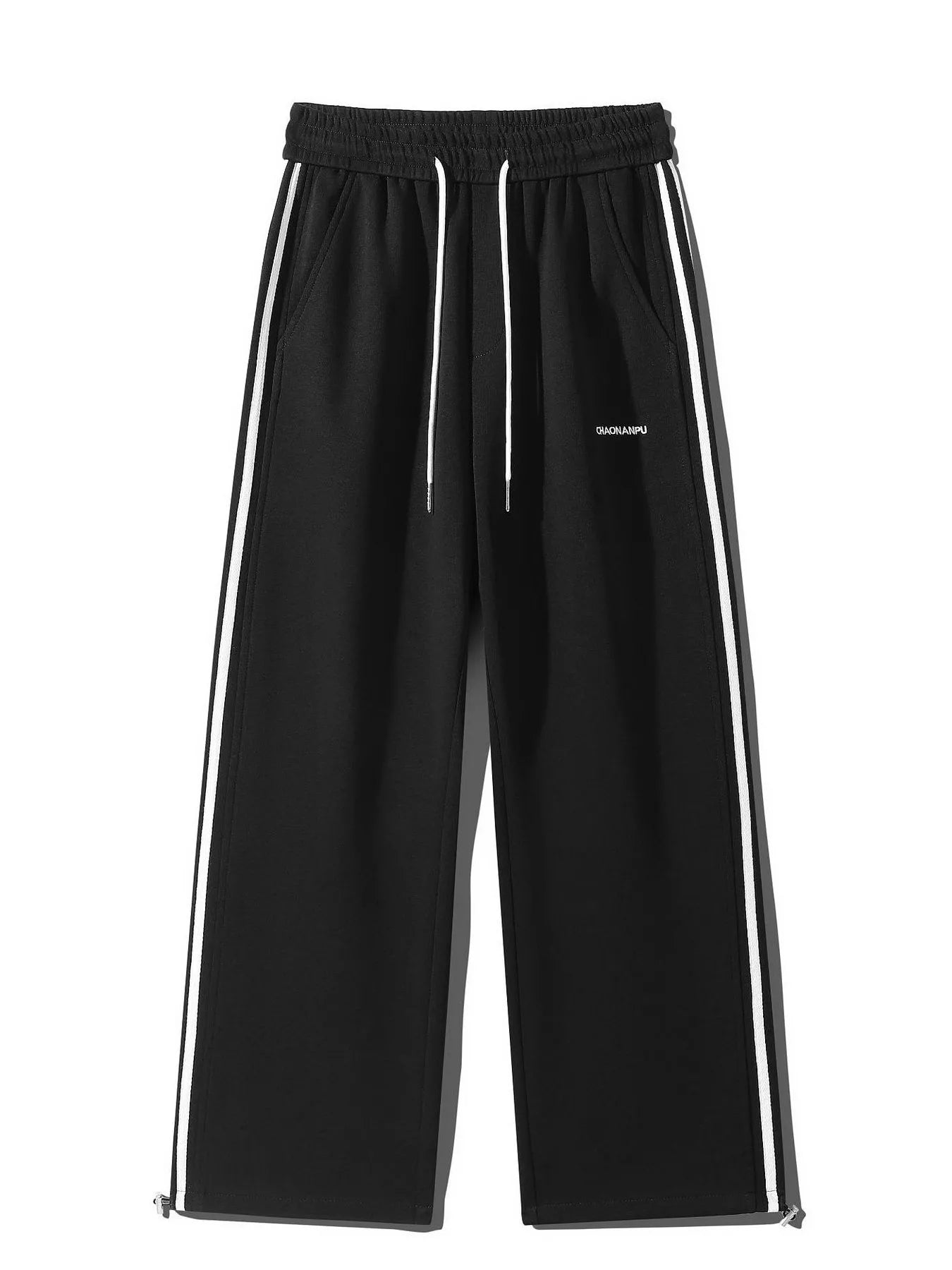 Men's Plus Size Casual Striped Wide Leg Sweatpants - cas7m