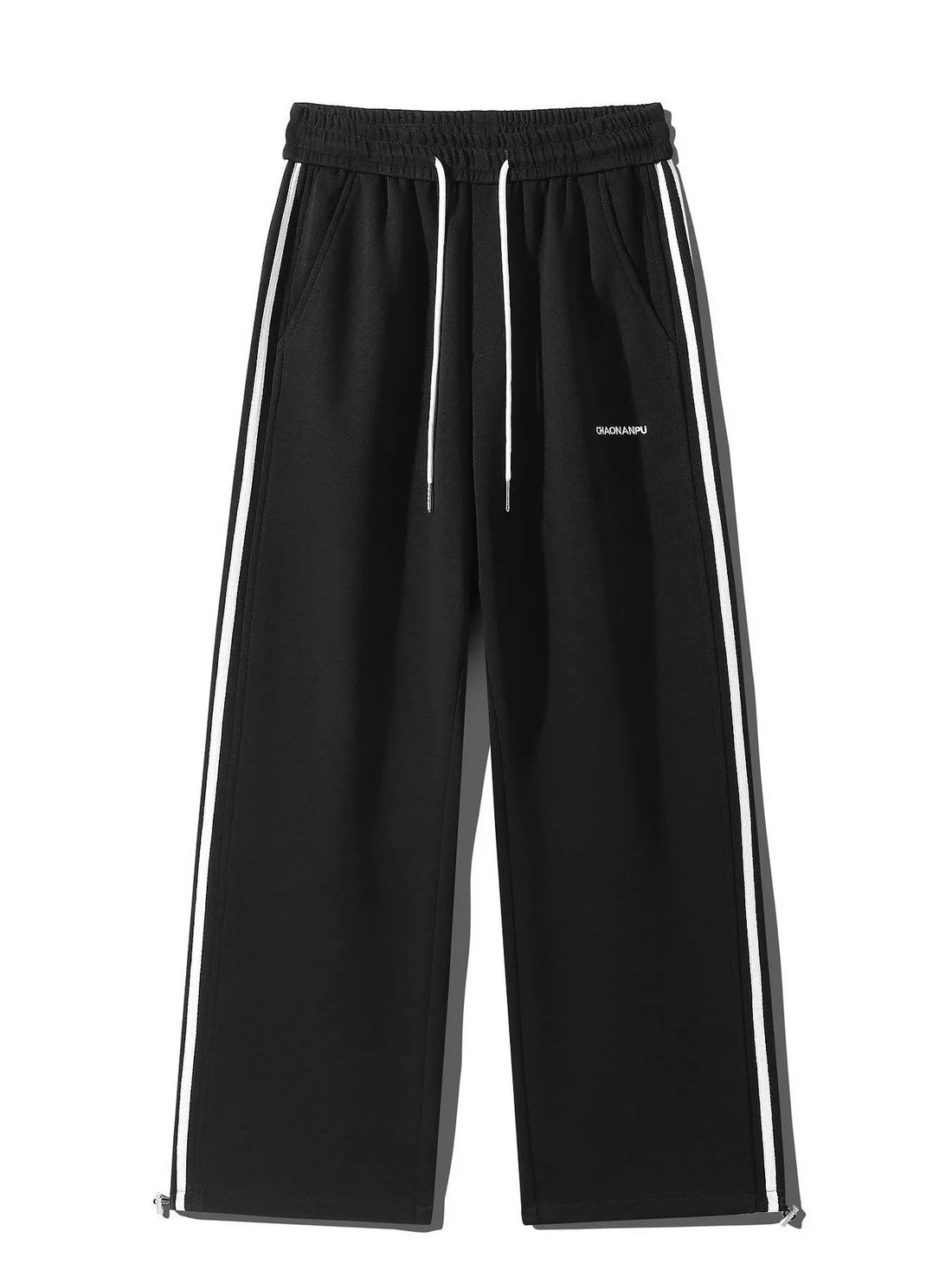 Men's Plus Size Casual Striped Wide Leg Sweatpants - cas7m