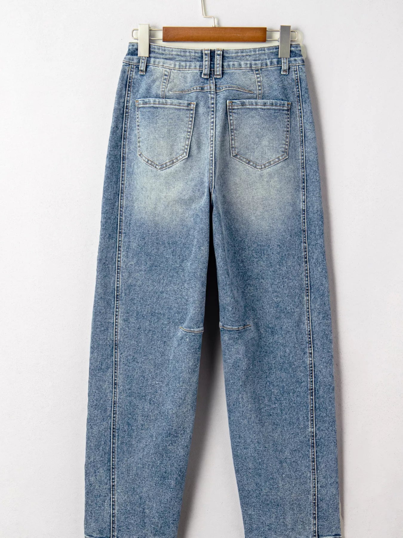 Vintage Washed Seam Detail Shift Jeans - cas7m