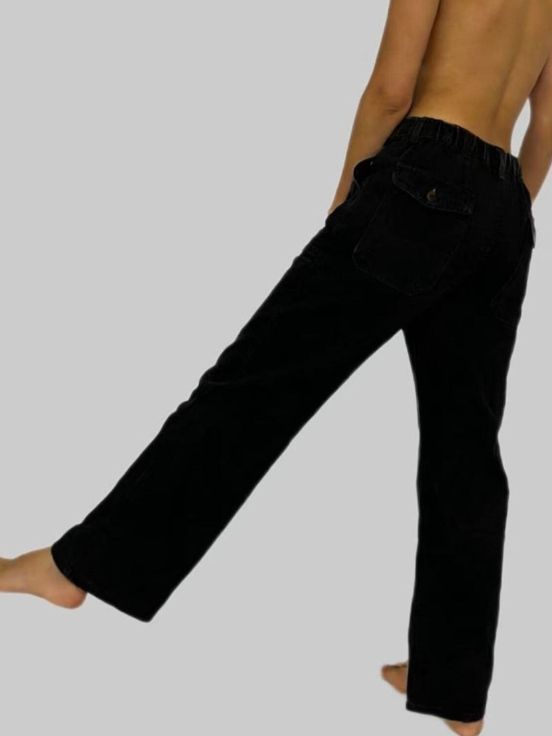 Wide Leg Contrast Stitching Jeans - cas7m