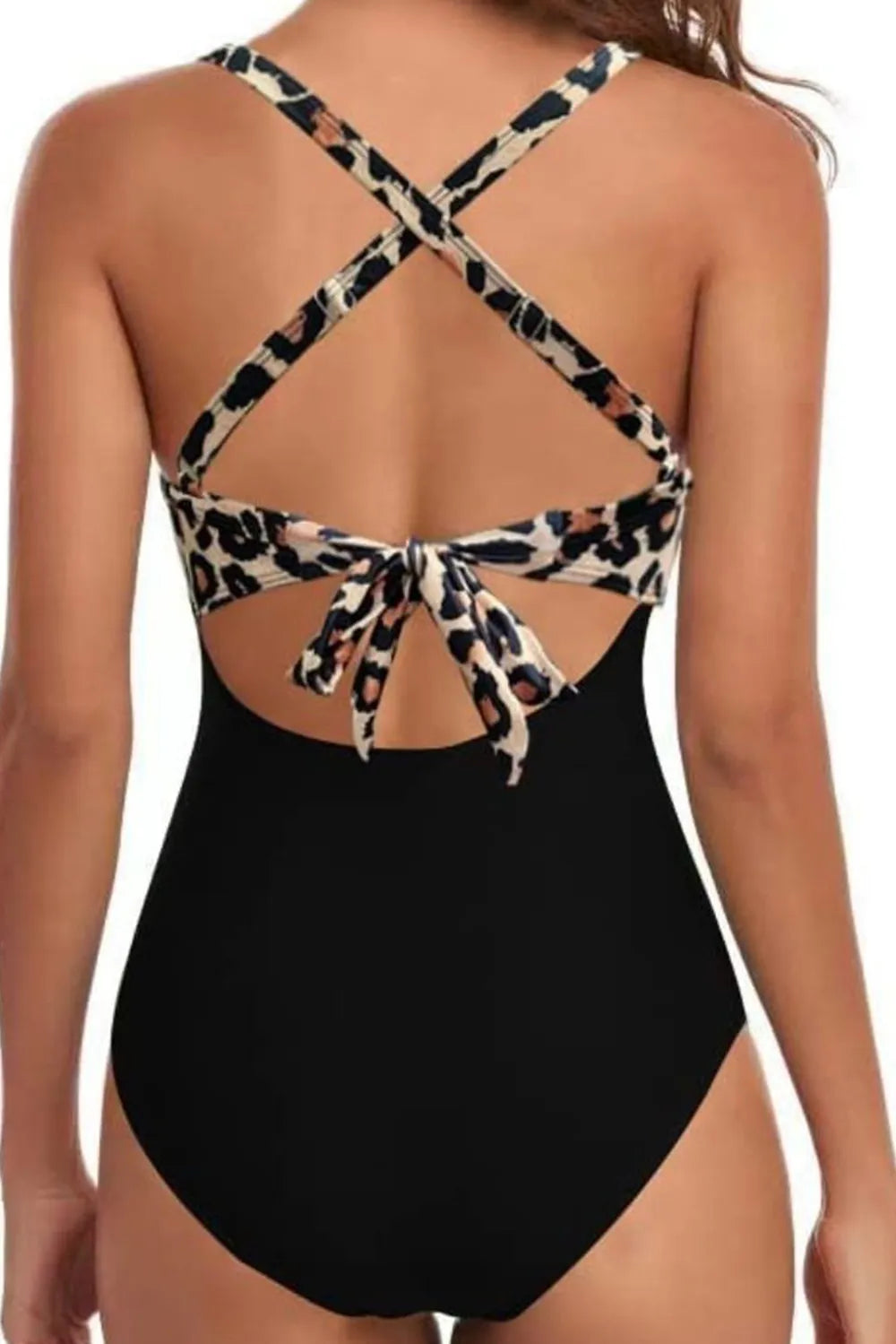 Tied Crisscross Cutout One-Piece Swimwear - cas7m