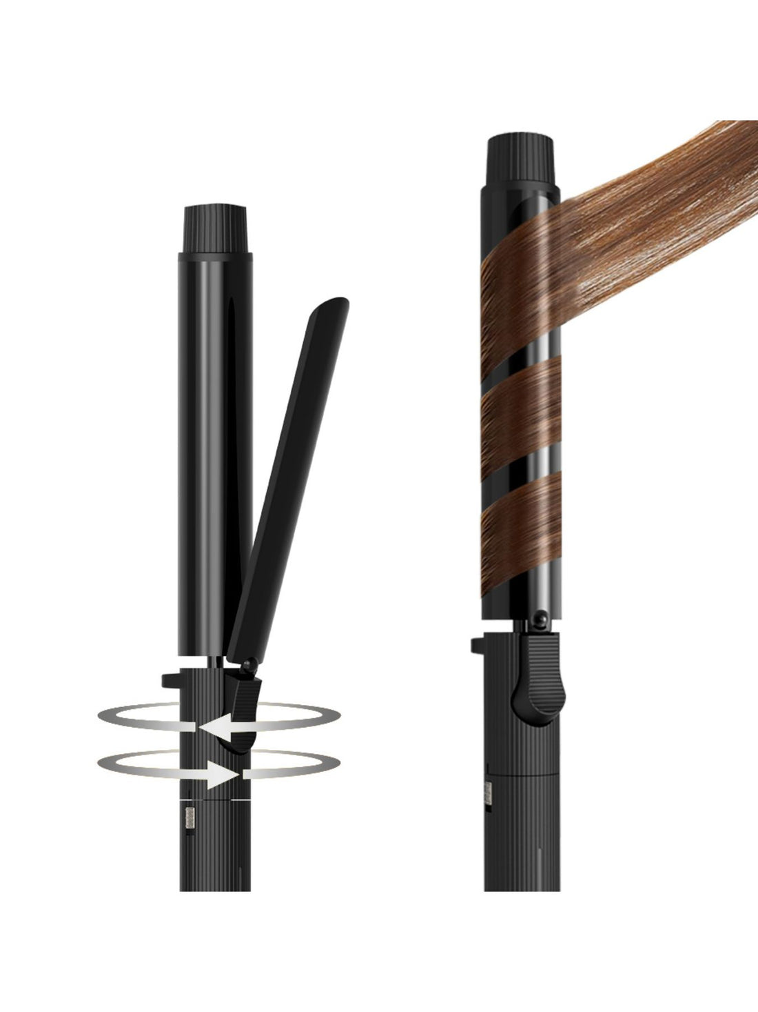 Precision Temperature-Controlled Anti-Scald Travel Curling Iron - cas7m
