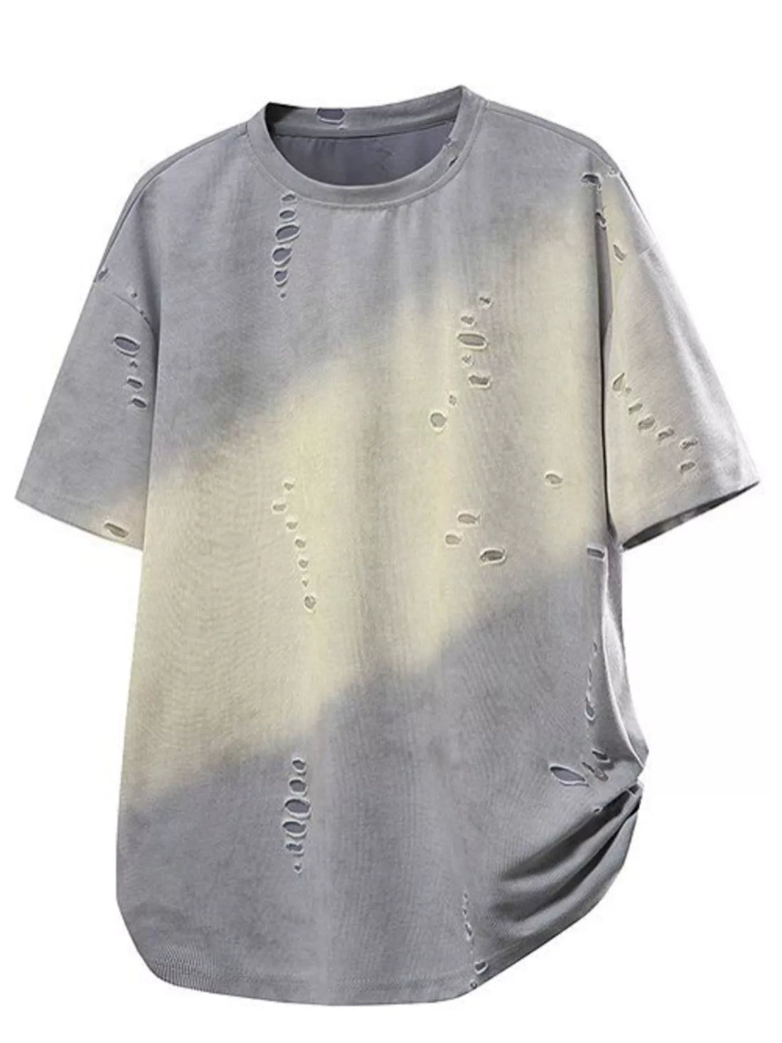 Men's Plus Size Gradient Round Neck T-Shirt - cas7m