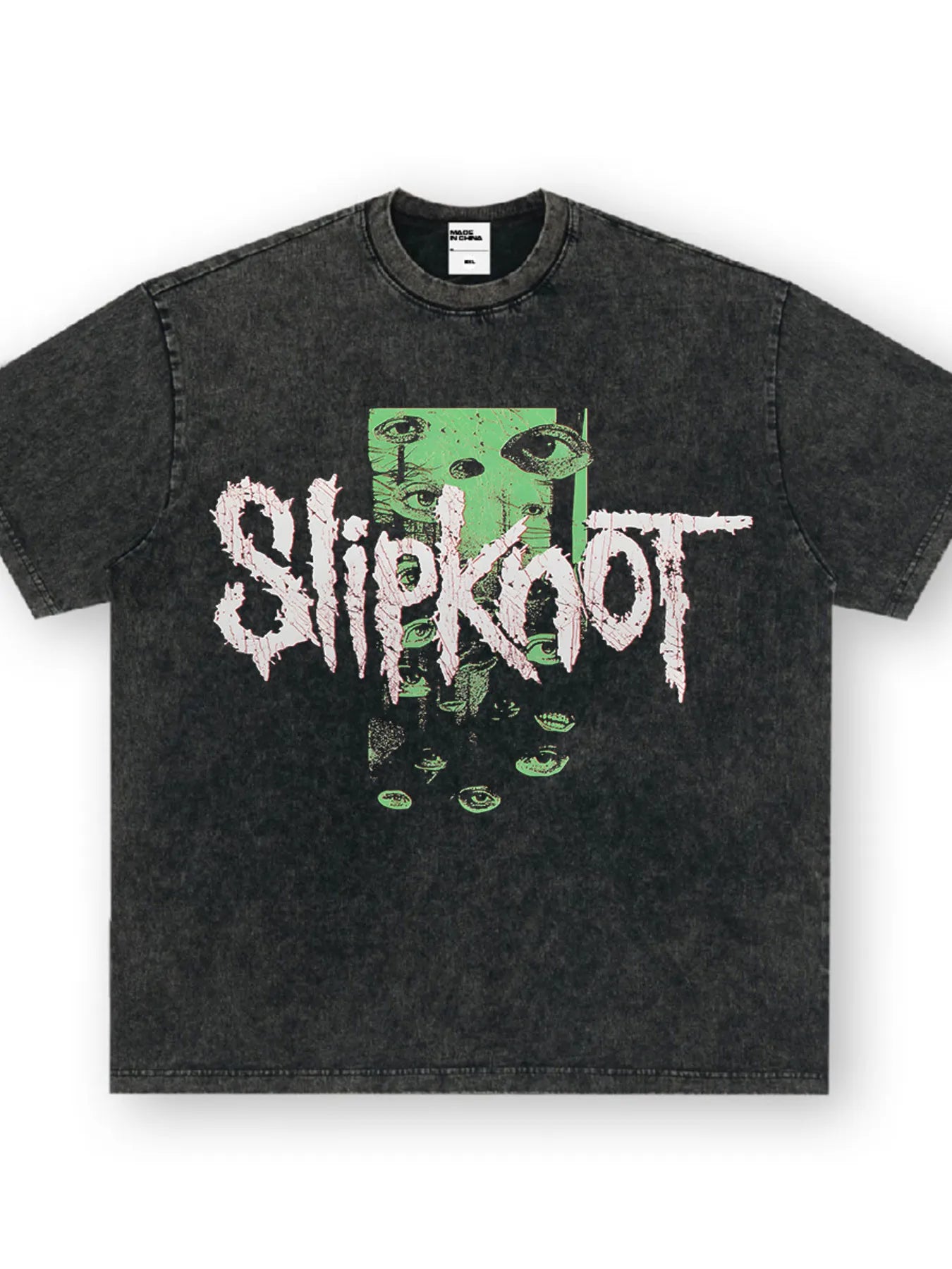Men's Slipknot Graphic Vintage Wash T-Shirt - cas7m