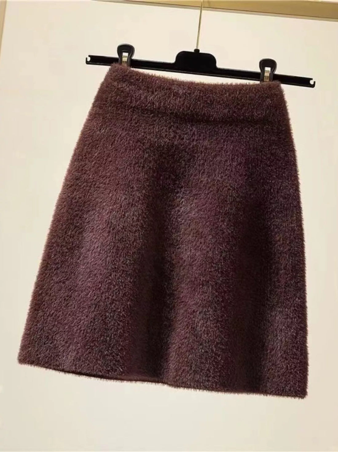 Plush Knit Mini Skirt - cas7m