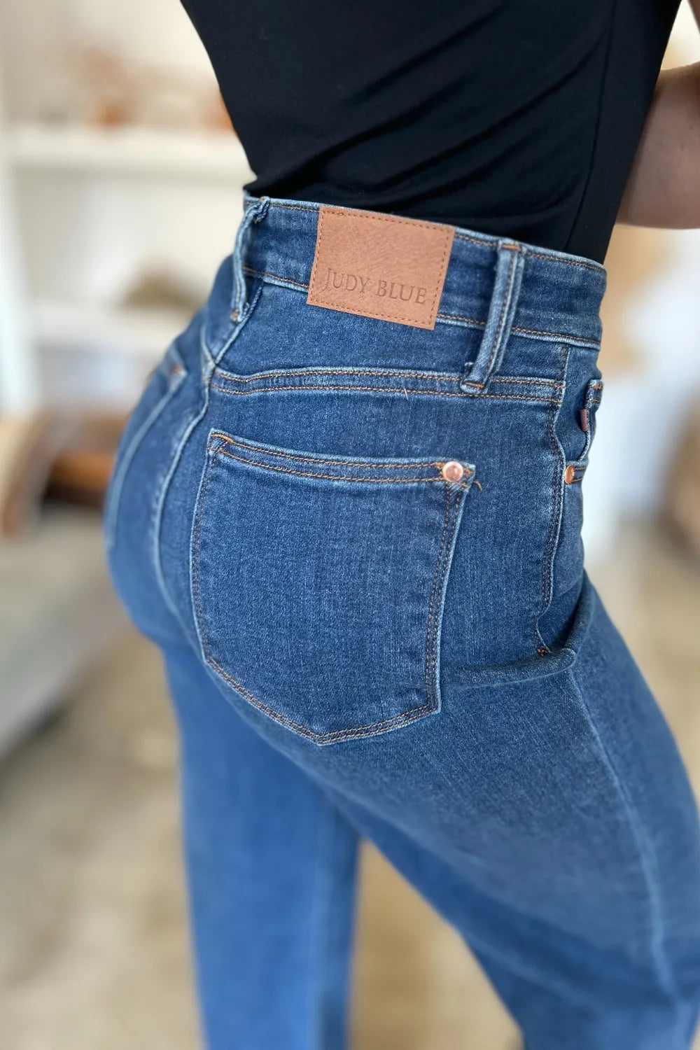 Judy Blue Full Size High Rise Straight Jeans - cas7m