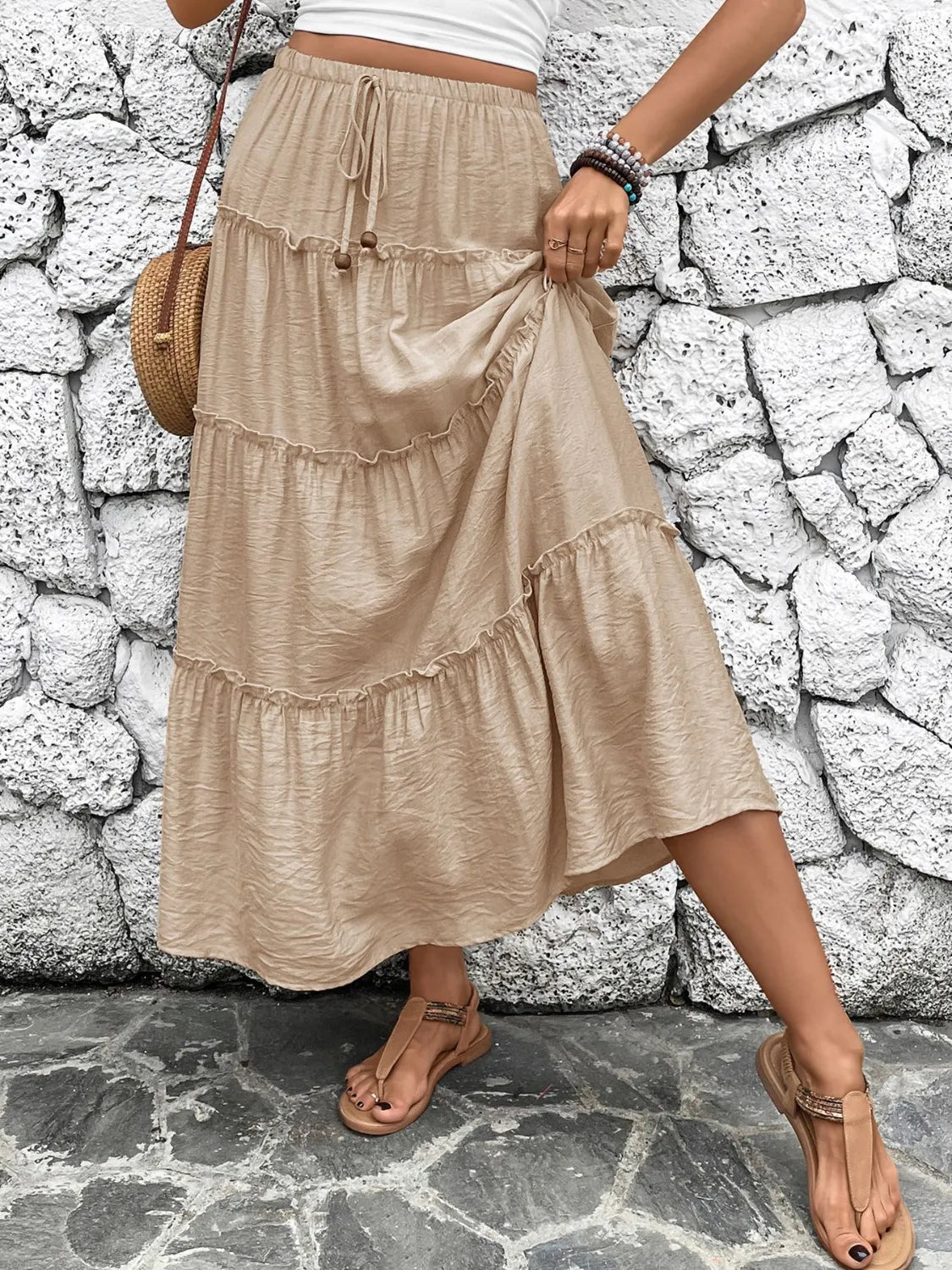 Frill Tiered Skirt - cas7m