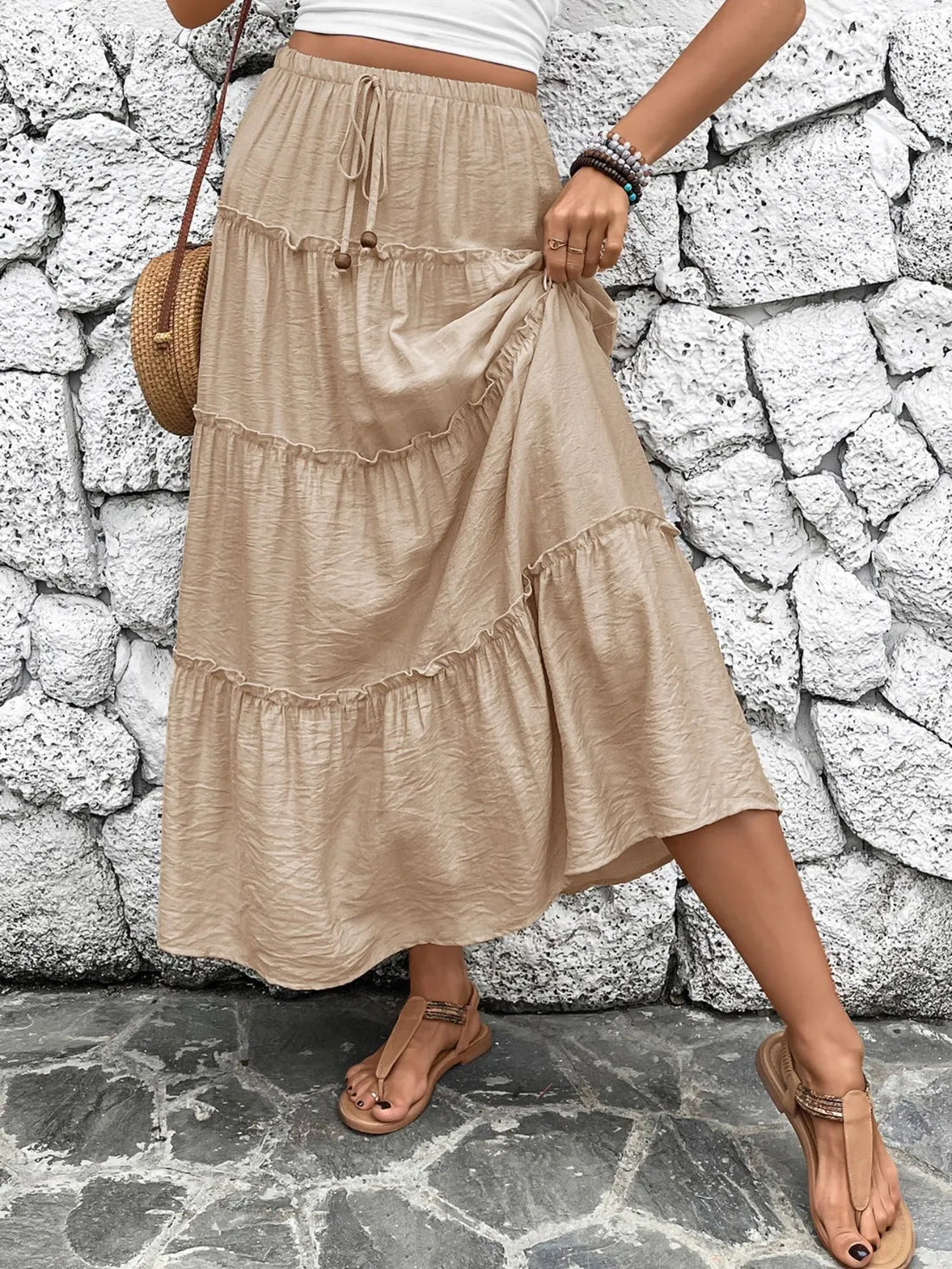 Frill Tiered Skirt - cas7m