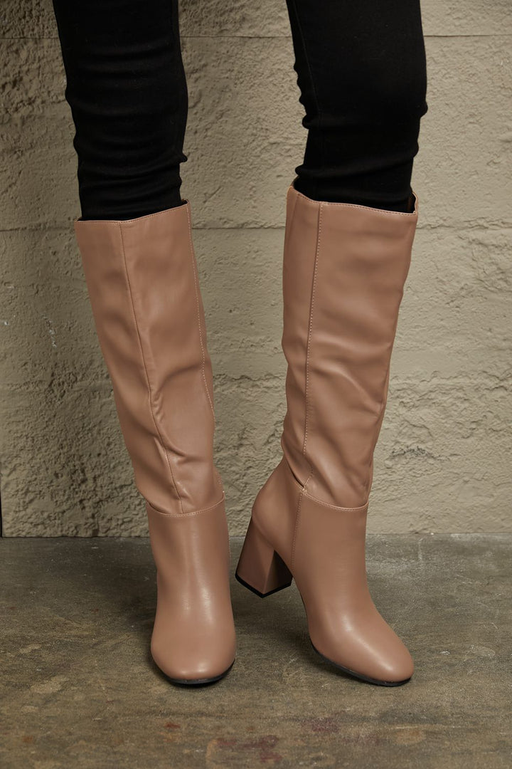 East Lion Corp Block Heel Knee High Boots - cas7m