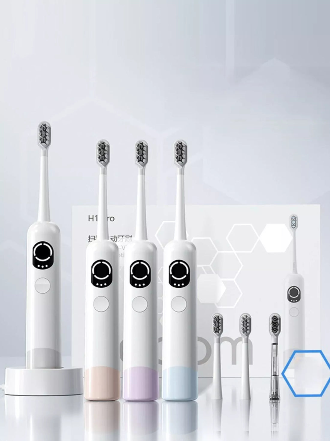 Smart Electric Toothbrush: Sleek, Portable, High-Tech Cleaning - cas7m
