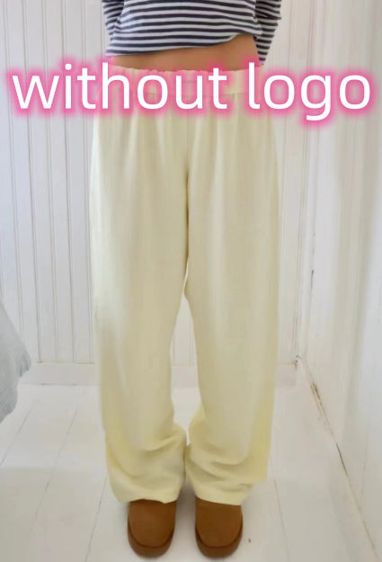 Fashion Y2K Striped Straight Trousers Summer Elastic High Waist Wide Leg Pants For Women - cas7m