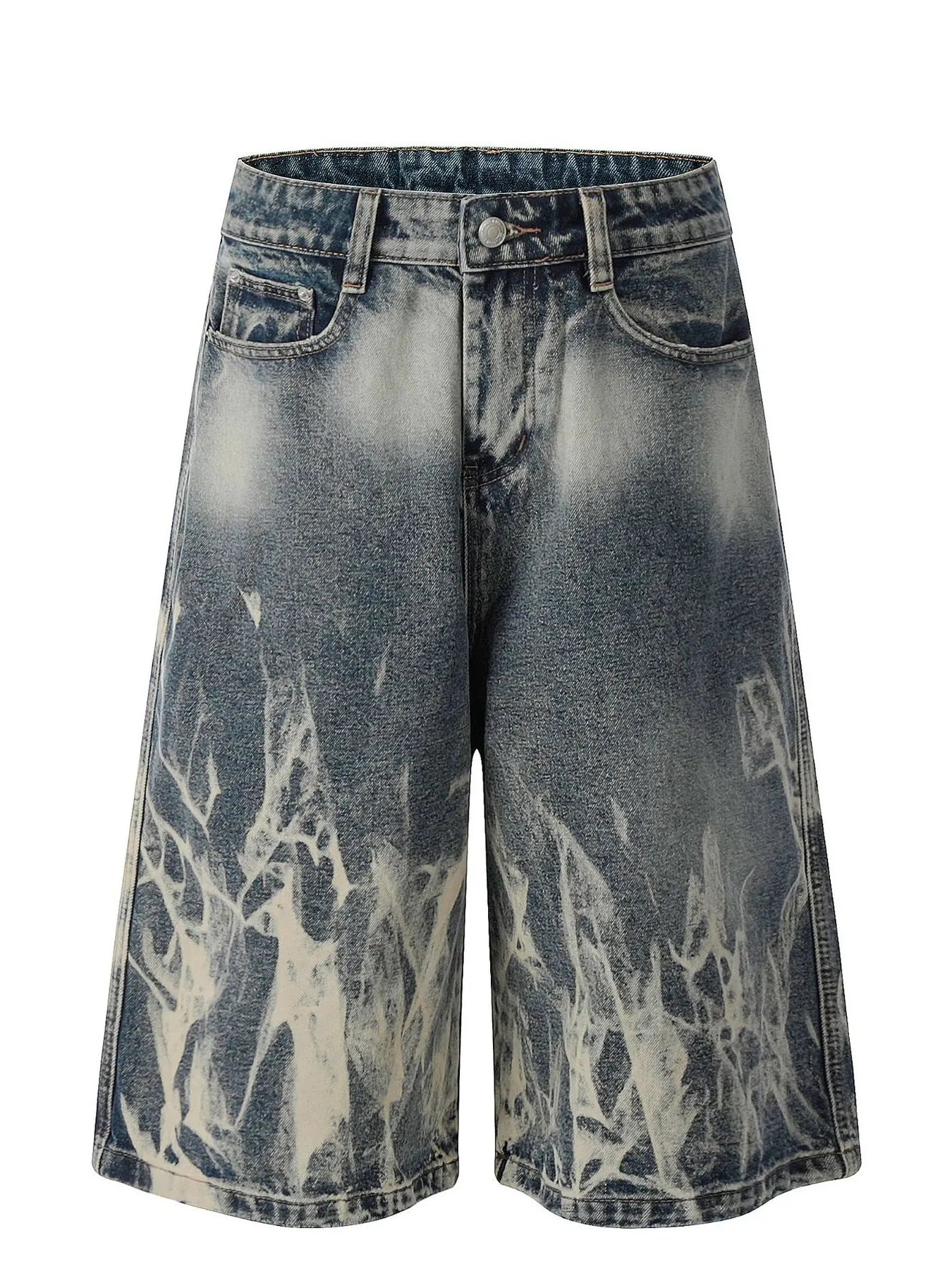 Men's Acid Wash Denim Shorts - cas7m