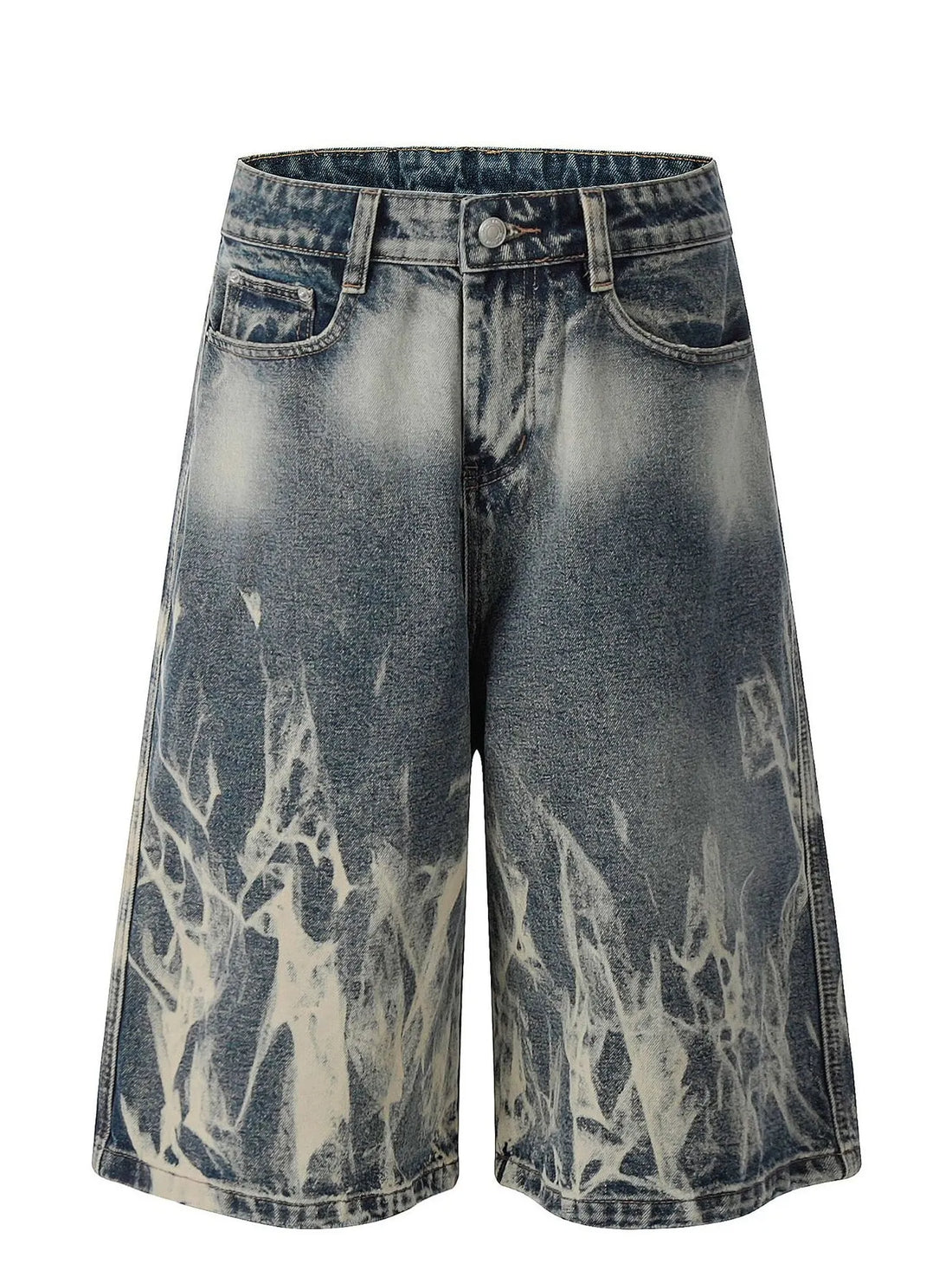 Men's Acid Wash Denim Shorts - cas7m
