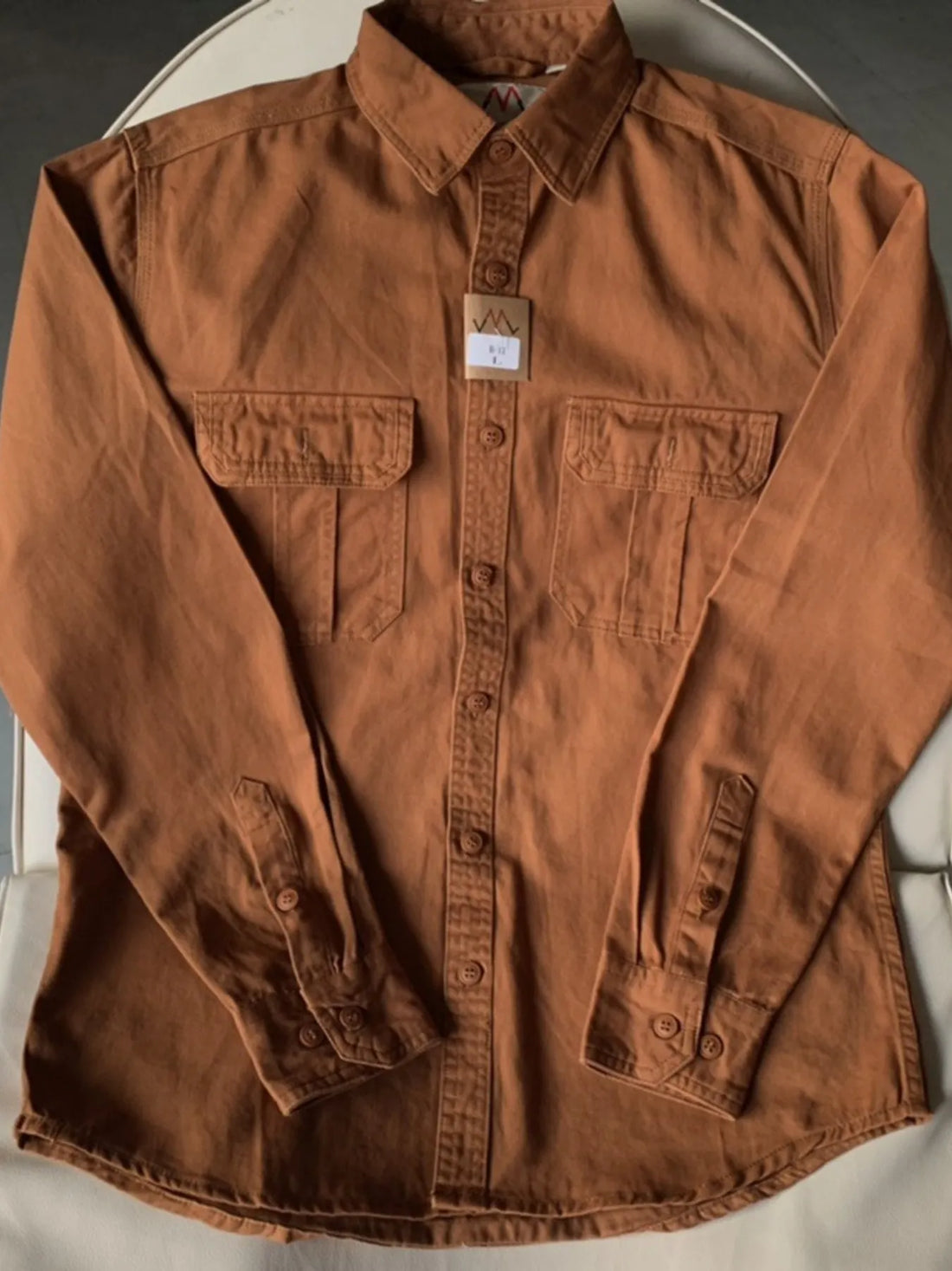 Men's Plus Size Button Up Long Sleeve Shirt - cas7m