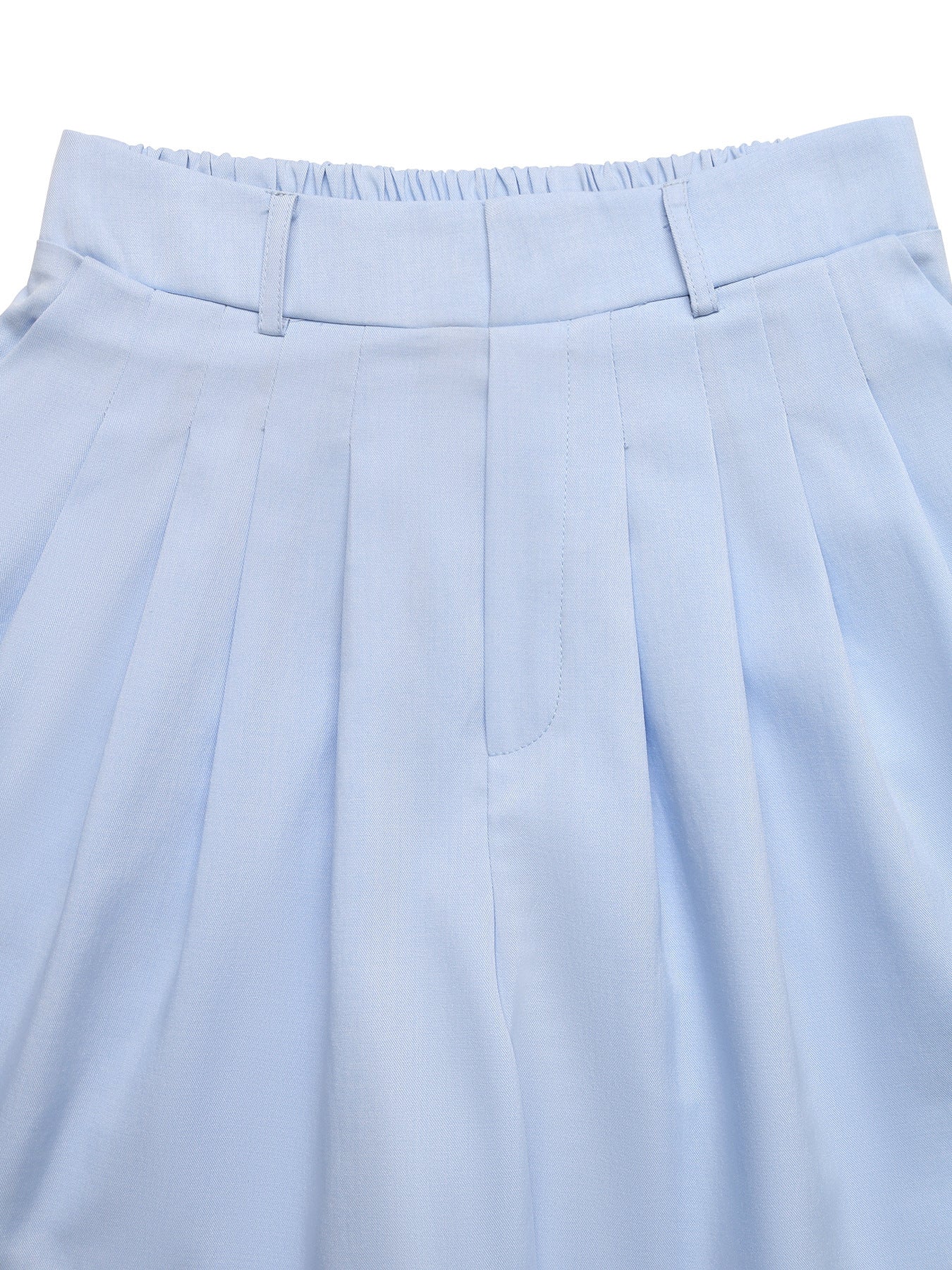Pleated High-Waisted Shorts - cas7m