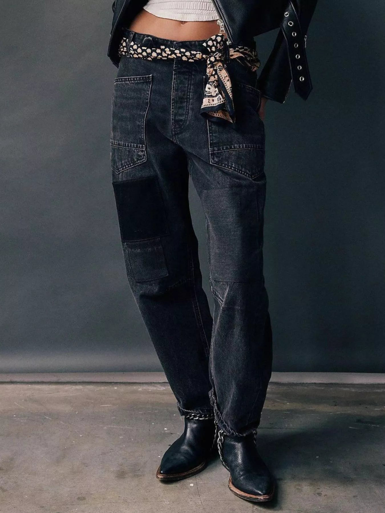 Washed Relaxed Fit Jeans - cas7m