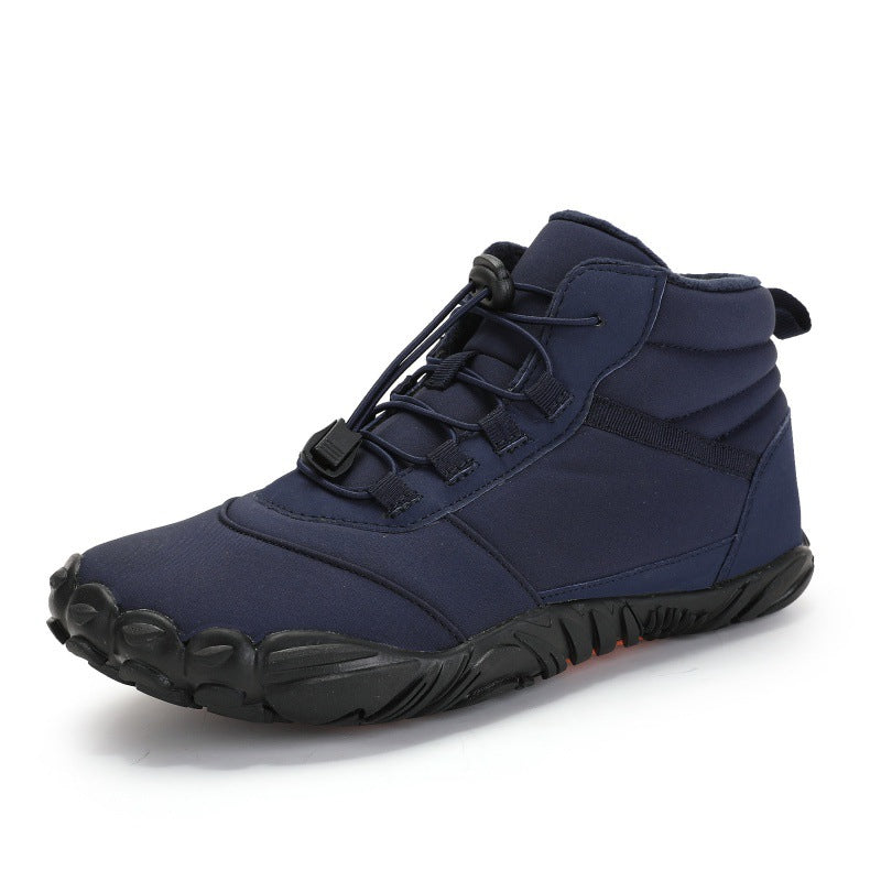 Fleece-lined Waterproof Snow Warm Breathable Couple High-top Casual Cotton Shoes - cas7m
