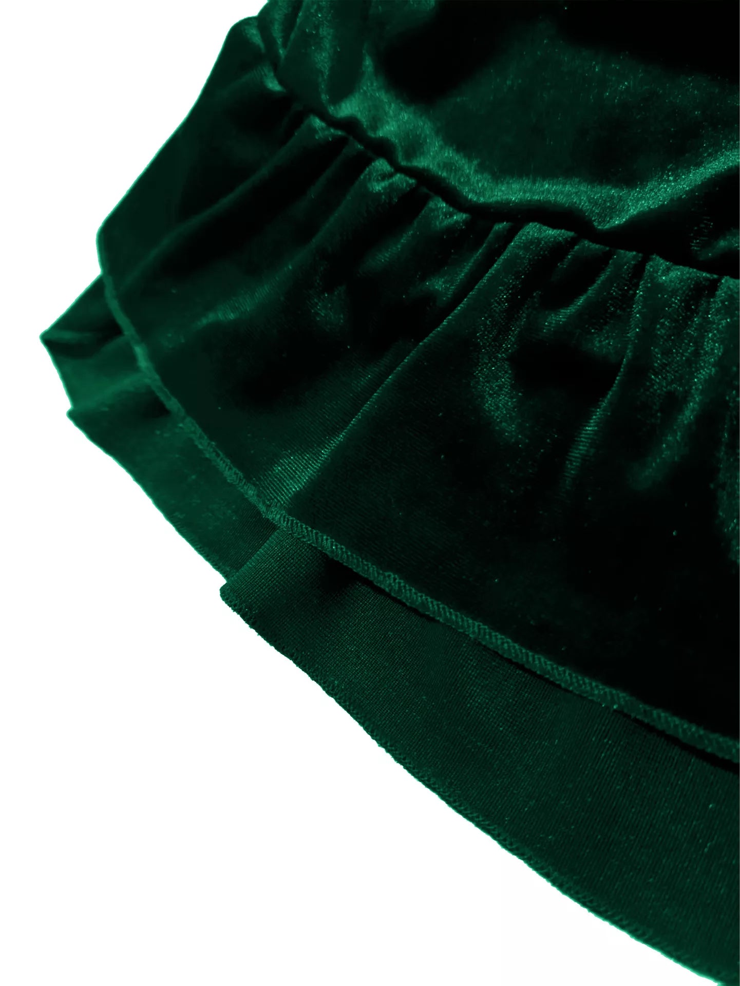 Plus Size Ruffled Velvet Elastic Waist Skirt - cas7m