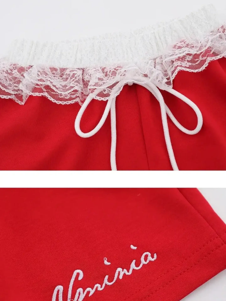 Lace Detail Shorts - cas7m