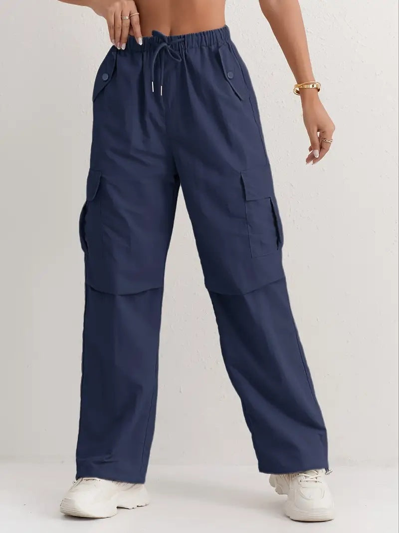 High Waist Drooping Quick-drying Leisure Wide Leg Track Pants - cas7m
