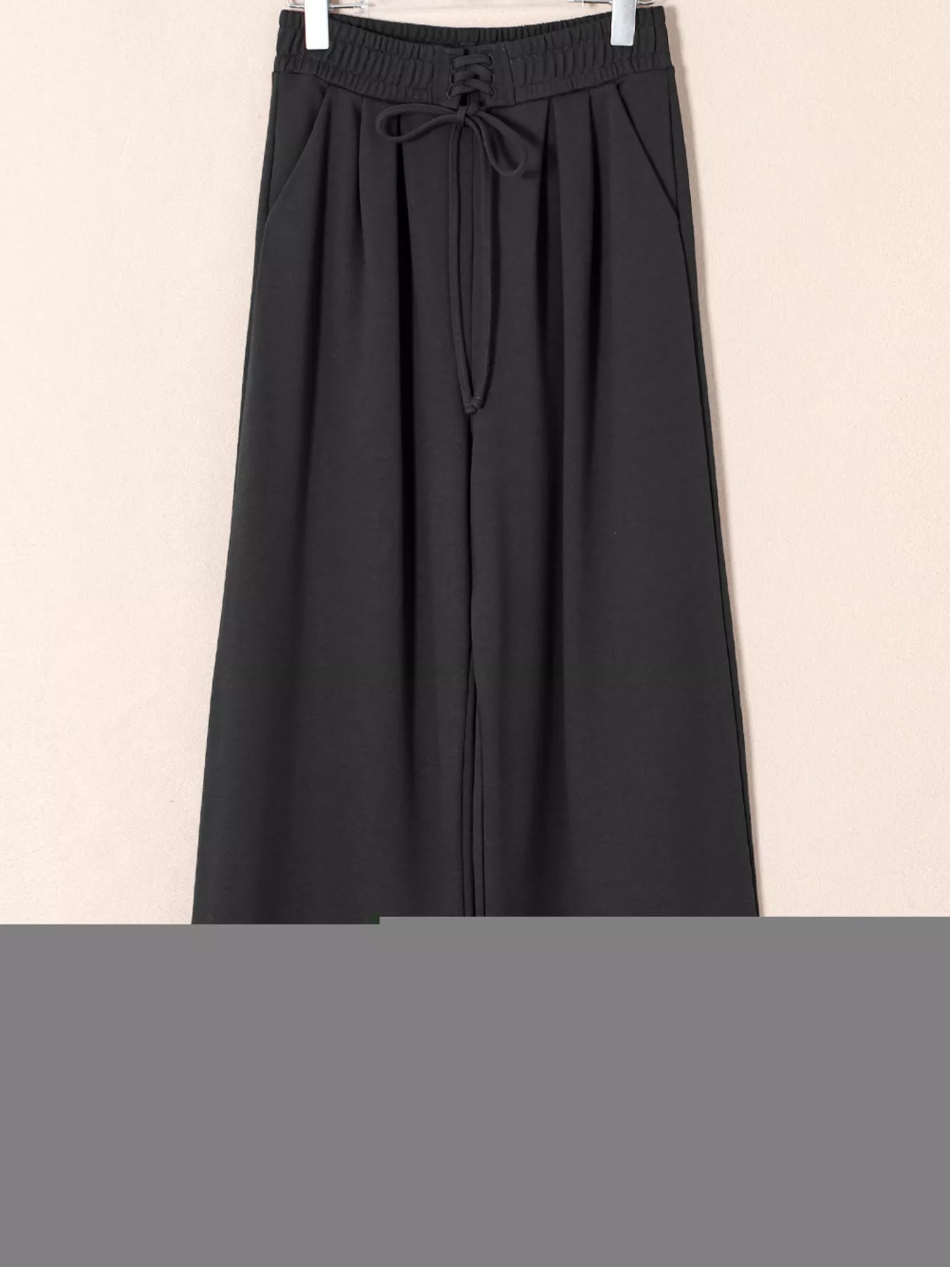 Tied Elastic High Waist Pleated Detail Solid Sweatpants - cas7m