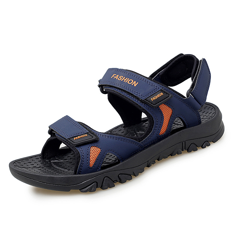 Velcro Sandals Men Summer Breathable Beach Shoes - cas7m